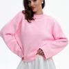 Women's Round Neck Pullover Loose Solid Color Long Sleeve Knitted Sweater