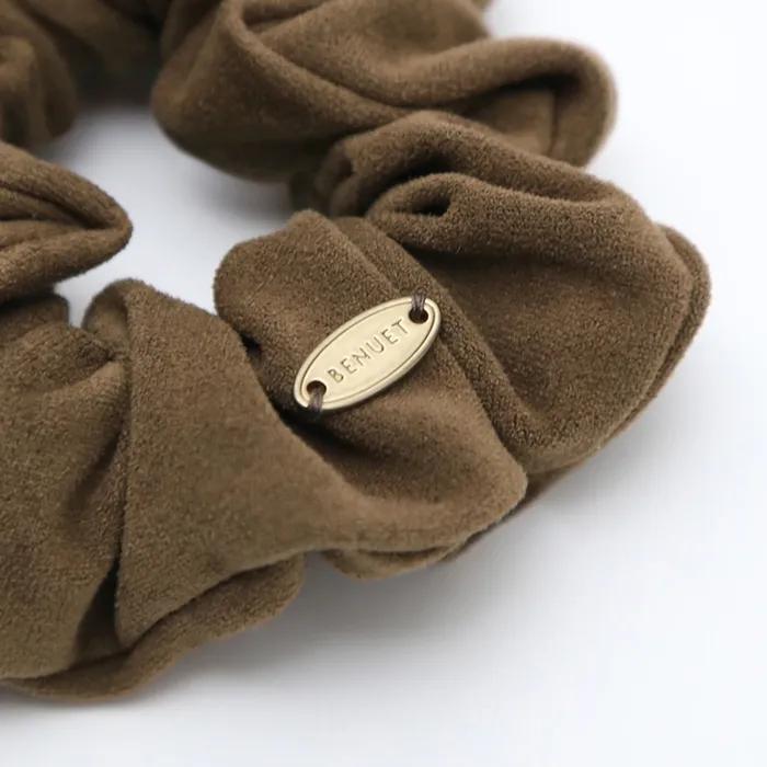 Suede Scrunchie_Brown