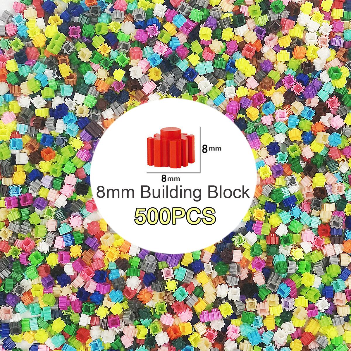 Wucifang Bags Unisex Kids 500Pcs 8 8Mm Diamond Building Blocks 1 20 40Colors Do-It-Yourself 3D Compact Brick Ideal For Children S Toy Learning Children Gifts