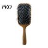 Tangle Remover Brush Air Cushion Hair with Wooden Handle, Gentle Scalp Massage Boar Hairbrush Bristles Brush, Anti-static Detangling Paddle