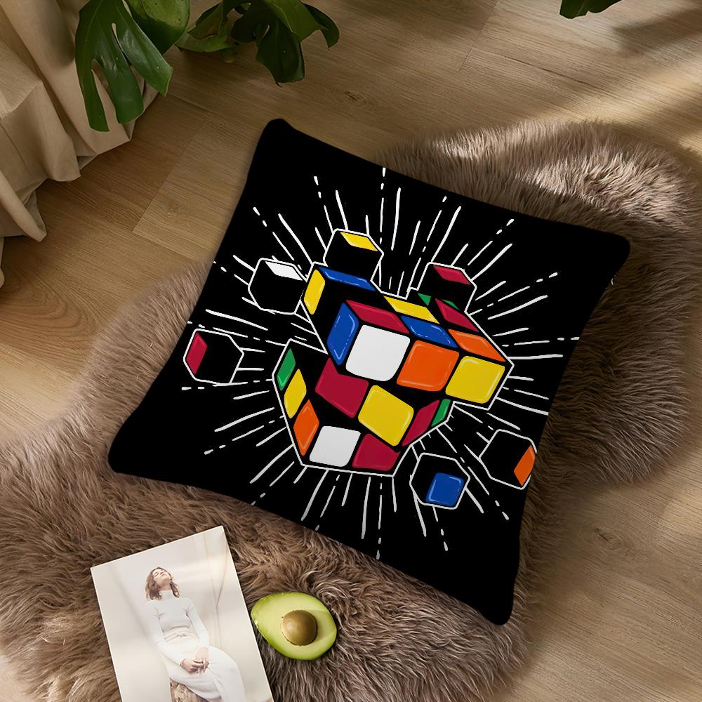 Game RRubik CCube Pillow Case Living Room Accent Couch Back Support Square Lounge Restful Nap Companion ?