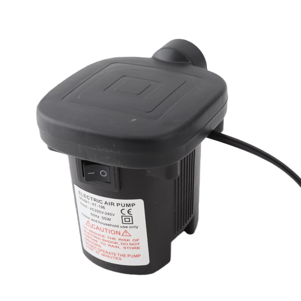 Electric Air Pump Portable Quick Fill Inflator Deflator Pump with 3 Nozzles for Inflatable Air Mattress Bed Boat
