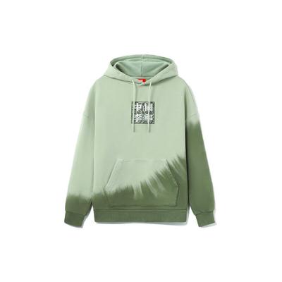 Li Ning Sports Basketball Series Besticktes Logo Lockerer Hoodie Herren Hoodies Grün AWDRA67-4
