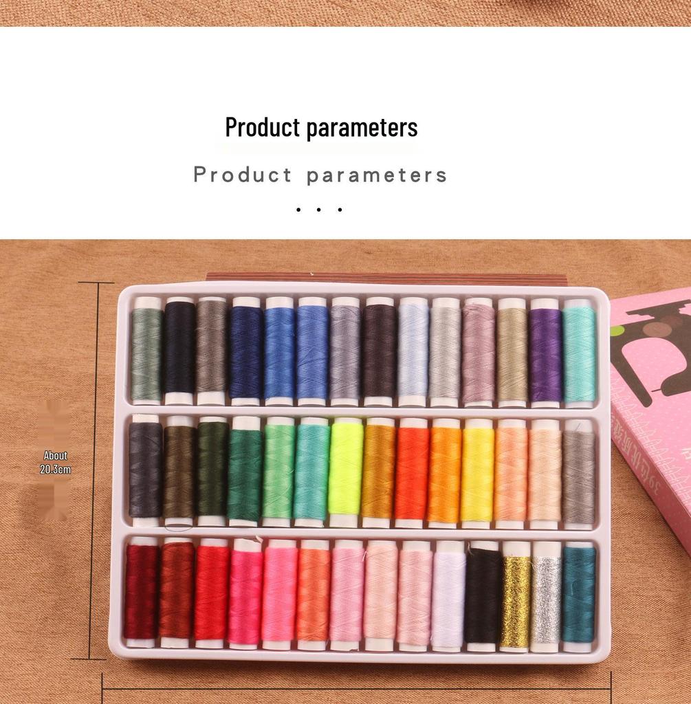 39-Color Sewing Thread Set: Household Spools & Needles for Mending