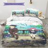 A Silent Voice Pattern Bedding,Quilt Set Quilt Cover Pillowcase Home Birthday Gift (1 * duvet cover + 2 * pillowcase, without core)