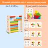 Wooden Counting Toy Abacus Montessori Education Math Toy Children Rainbow Counting Beads Addition Subtraction Operation Learning