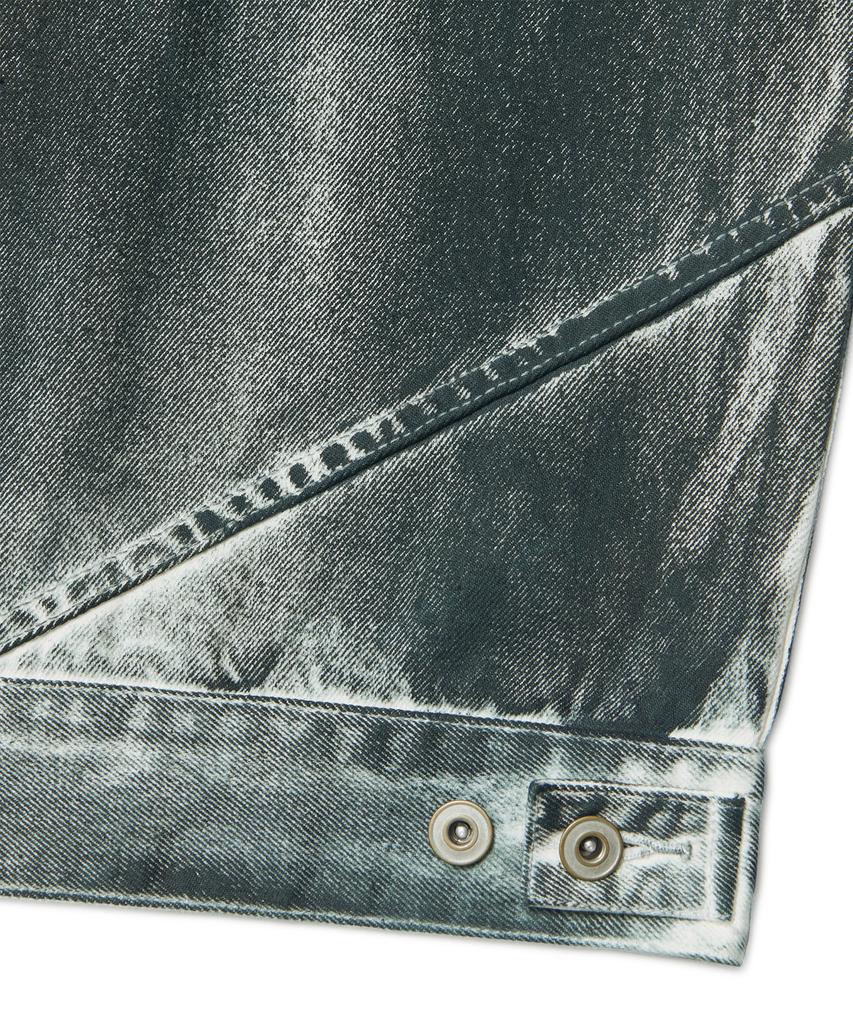Nomanual Stained D.L Denim Trucker Jacket - Stained White