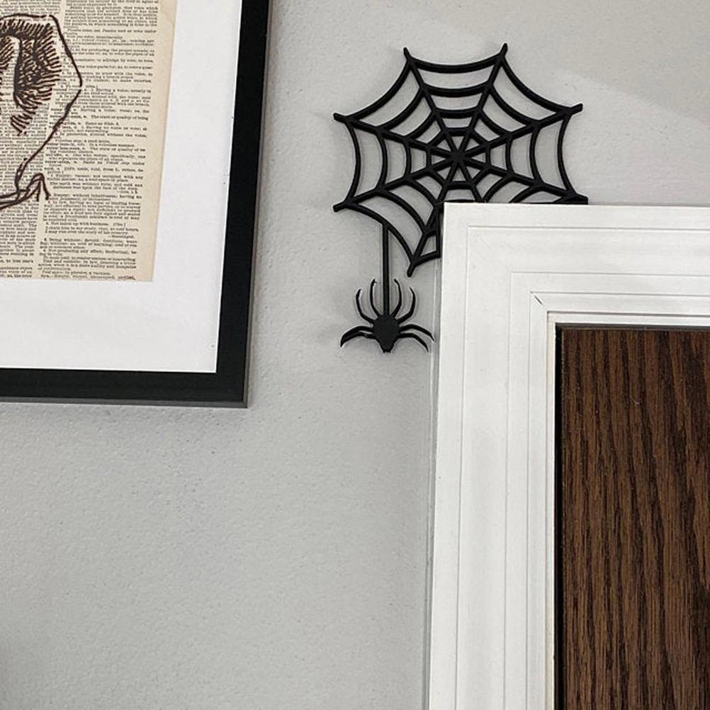 Halloween Door Corner Sign Wooden Witch Spider Halloween Decor Halloween Witch Sign Fall Decor