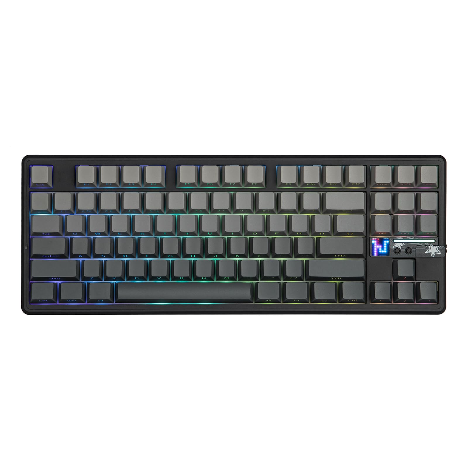 

MechLands Aula F87 PRO V2 Wireless Gaming Large Capacity 8000Hz TKL Mechanical Creamy Gasket RGB Compatible Keyboard, 10000mAh, Polling,