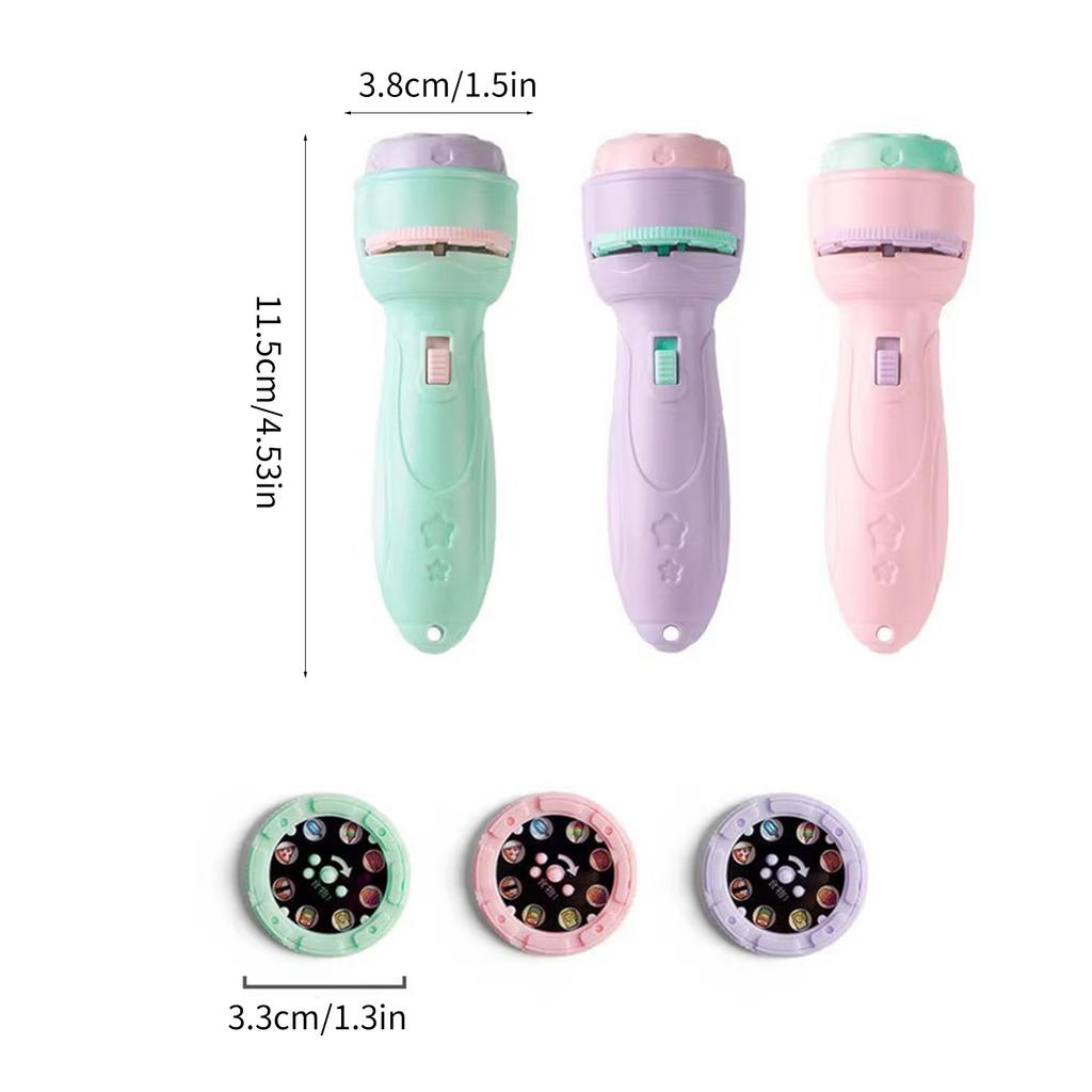 Educational Kids Flashlight Toy With Discs 48 Cartoon Images For Early Learning Boys Girls
