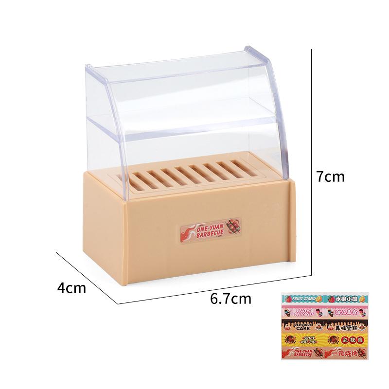 1/12 Dollhouse Mini Supermarket Convenience Store Display Rack Cabinet Model Dollhouse Micro Scene Ornament Kid Pretend Play Toy