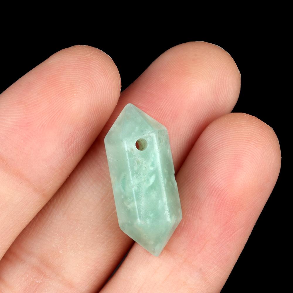2Pcs Earrings Pendant Natural Stone Hexagonal Column Single-Hole Pendant For Jewelry Making DIY Earrings Necklace Accessory