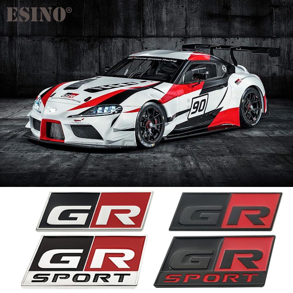 Car Styling Gazoo Racing GR GR MN 3D Car Front Grill VCXF5 Zinc Alloy Badge Adhensive Metal Emblem Decal for Toyota Supra AE86 GT86