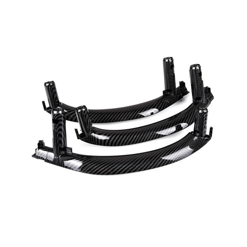 Für BMW X5 X6 F15 F16 2014 2015 2016 2017 Carbon-Textur 3-teilige Ersatzabdeckung für Innenraum-Türgriff-Ziehgriff