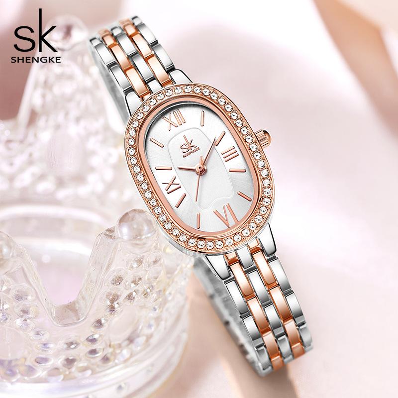Watch Girls' Waterproof Diamond-Encrusted Fashion High-End Quartz Watch And Gypsophila Women'S Watch