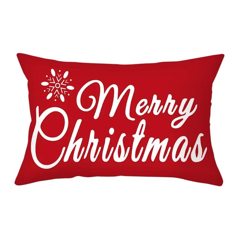Christmas Cushion Cover Red Pillowcase Sofa Decoration Pillow Home Decor