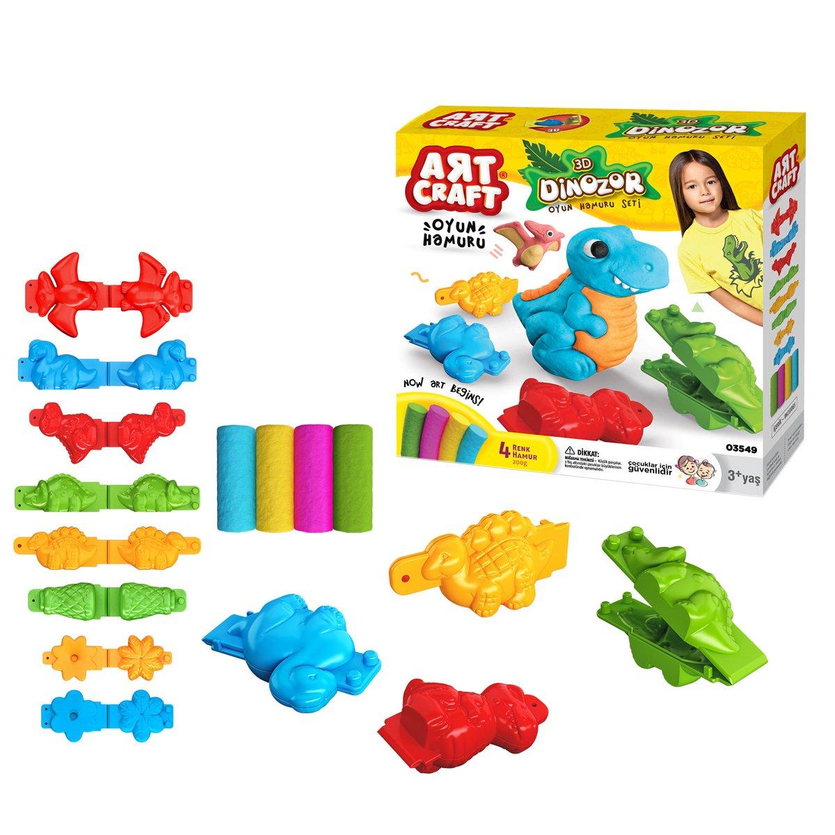 

03549 Dede, Набор теста для 3D-динозавров, 200 г / +3 года