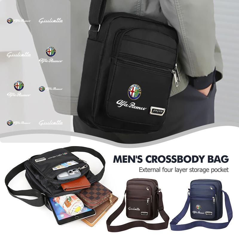 2026 Hot Alfa Romeo Fashionable Oxford Cloth Car Crossbody Bag Water-proof Travel Pack Shoulder Bag For Alfa Romeo 159 Giulietta