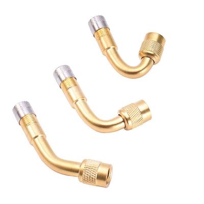 1/2 STUKS 45 /90 /135 Graden messing Hoek Gebogen Ventiel Adapter Bandenslang Ventiel Verlengadapter voor Auto Moto Vrachtwagen Fiets
