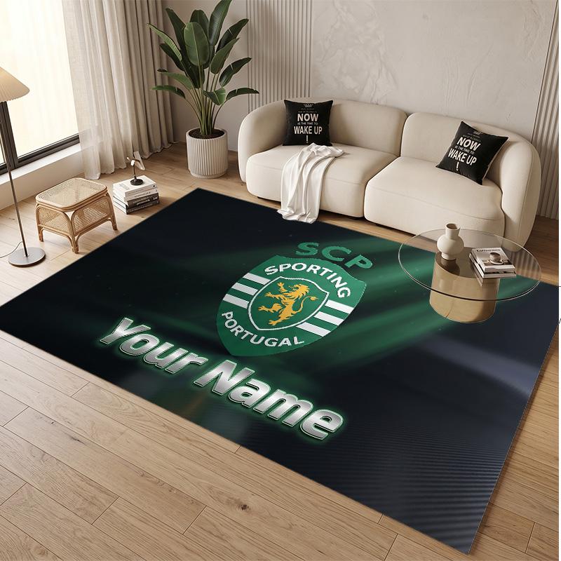 Personalized Crystal Velvet Carpet Sporting CP Pattern Non Slip Floor Rug