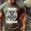 Lion Gym Unisex TShirt Trust The Process Fitness Motivation Workout Gift Gym Lovers Bodybuilding Strength Training Clothes