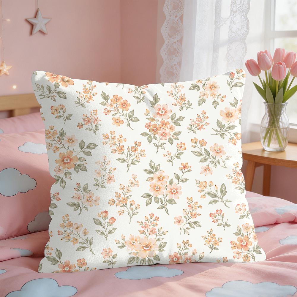 Vintage Ditsy Floral Country Bloom Cushion Cover Short Plush Pillow Case Room Sofa Cushion Covers Home Decor Funda