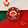 Gift Glass Cartoon Christmas Mirror Easy To Carry Pocket Make-up Mirror Handheld Small Round Mirror Vanity Mirror