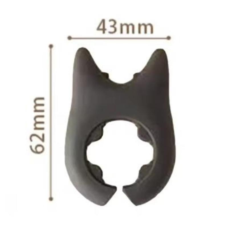 

Держатели для кухонных ложек Лопатка Стойка для лопаток Органайзер для полок Силиконовый нескользящий держатель, предотвращающий ожоги Пароотводчик Кухонная утварь Black 2Pcs