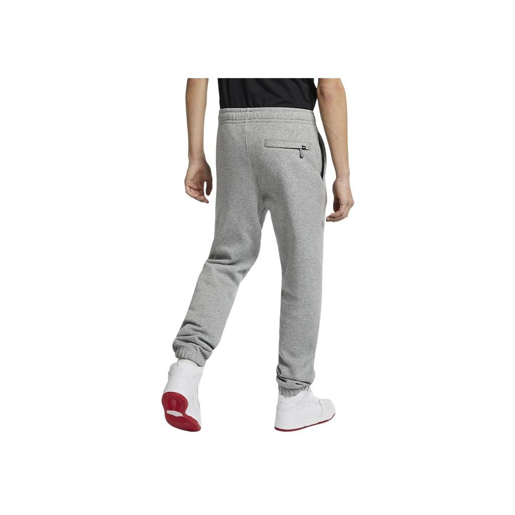 Nike Fleece Joggers With Elastic Cuffs Men Bottoms Charcoal-Heather AQ8036-063