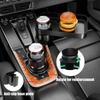 360 Degree Rotating Car Cup Holder Tray With Storage Space Food Table For Snacks And Drinks Universal Multifunction