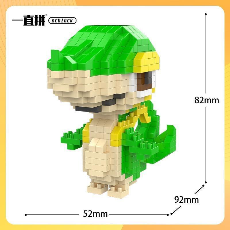 Pokemon Building Blocks Small Cartoon Mini Block Pikachu Charizard Eevee Mewtwo Anime Assemble Action Model Dolls Boys Toys