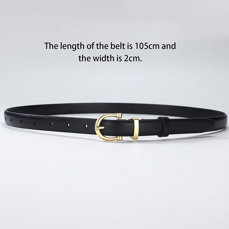 Luxury Designer Women Belt Genuine Leather Female  Metal Belt Buckle Waistband 3 Colors High Quality Trend Belt Lady