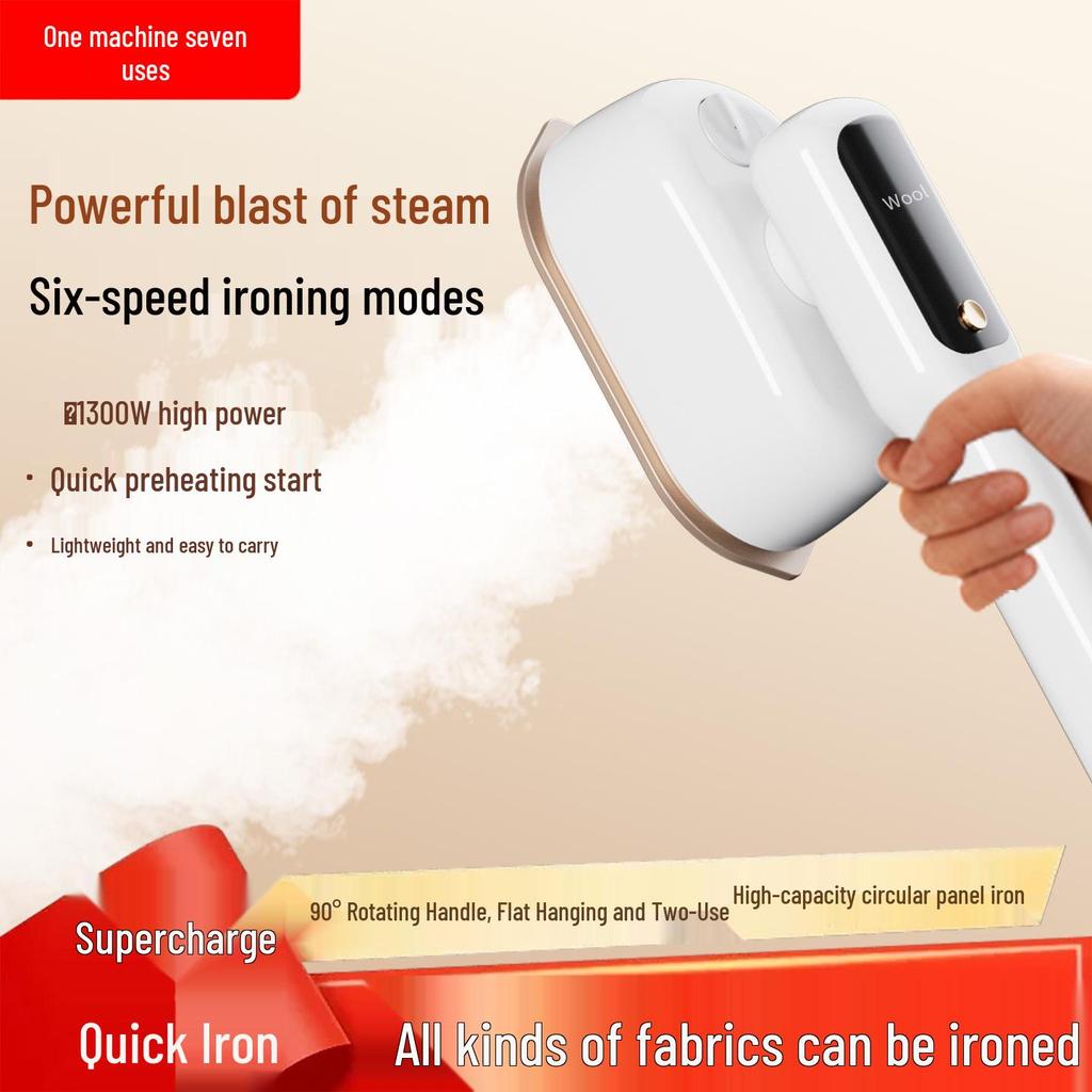 Portable Handheld Steam Iron for Wrinkle Removal and Clothes Sterilization - Ideal for Travel and Business