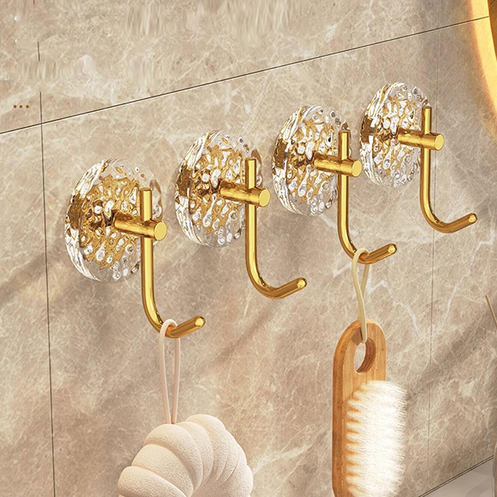 4pcs Hook Adhesive Without Punching, Strong Load-bearing, Transparent, and Traceless. Hook Adhesive Is Applied To the Kitchen, B