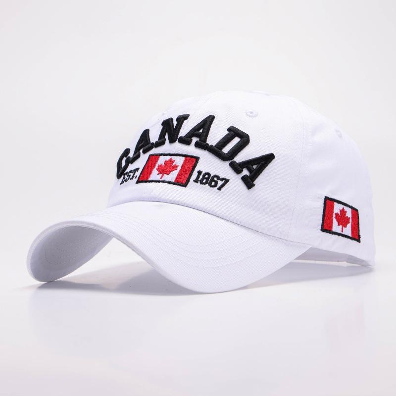 Hat Letters CANADA Baseball Cap Men's and Women's Canadian Cotton Cap Literary Retro