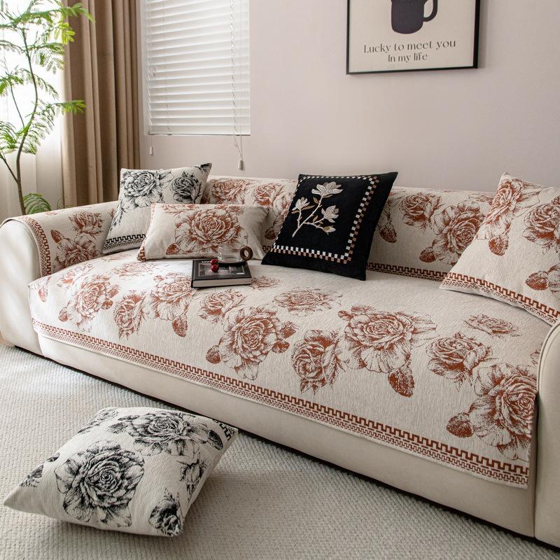 

Chenier Thickened Sofa Cushion Autumn And Winter New Four-Season Universal Non-Slip Advanced Sense Straight Row Sofa Seat Cushion 70*70cm