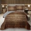 Rustic Wooden Board Coverlet Set Western Farmhouse Bedspread Queen Grunge Wooden Wood Lodge Quilted Bedding Set For Kids Teen