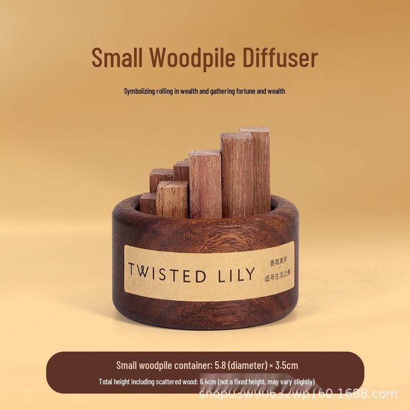 Twisted Lily Black Walnut Wood Essential Oil Diffuser - Long-lasting Indoor Aroma Ornament