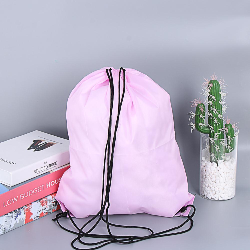 Casual Portable Travel Shopping Schoolbag Backpack Drawstring Bag Rucksack Sports Backpack