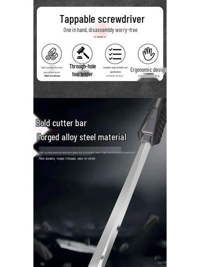 Extra Large Slotted Screwdriver and Self-Defense Pry Bar