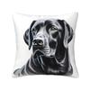 Black Labrador Retriever Square Pillowcase Pillow Cover Cushion Decor Comfort Throw Pillow for Home Bedroom