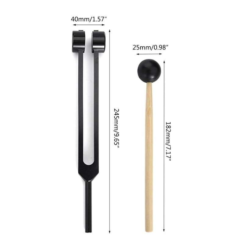 Tuning Fork 128 Hz Tuning Fork with Pouch Hammer Repair Wrench Non-Magnetic Aluminum Alloy Tuning Fork Professional