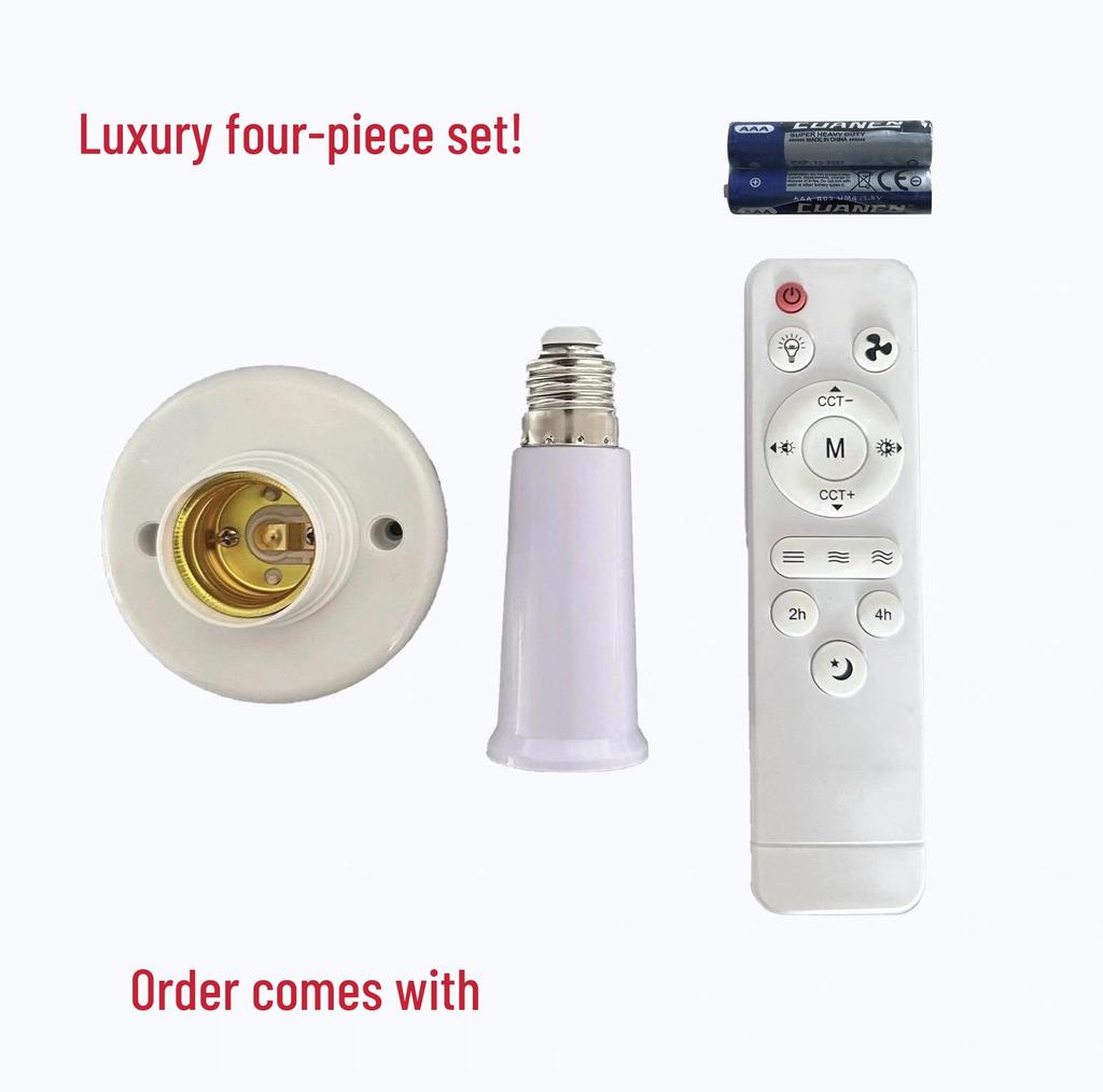 Nordic Style Remote Control Ceiling Fan with Light - Variable Frequency, Strong Wind for Bedroom