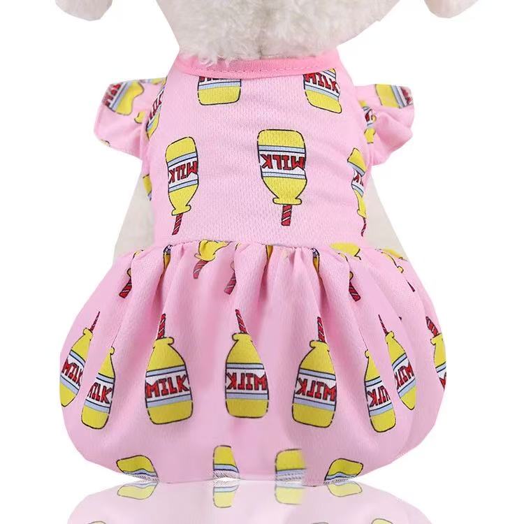 Hot Fruits Pattern Pet Cotton Clothes All Season Breathable Vest Coat Dress For Dog Cat Puppy Kitten Small Pet Cute Daily Outfit