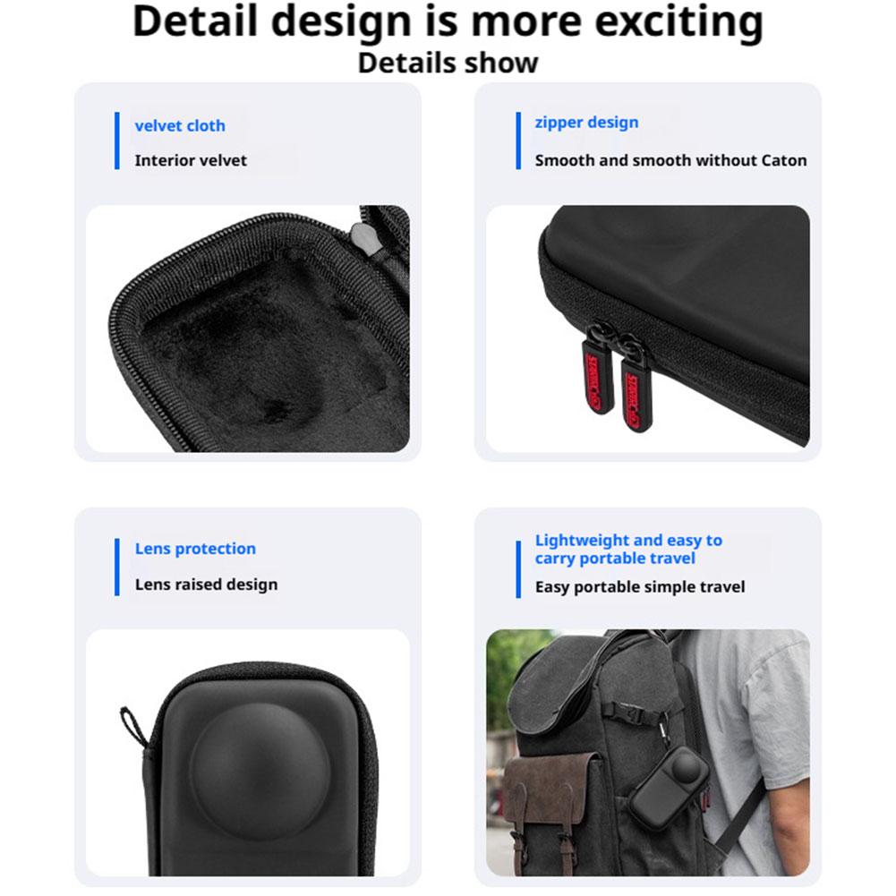 Portable Insta360 X4 Air X3 ONE X2 PULUZ Camera Case Box Storage Bag Protective Zipper Bag Accessories