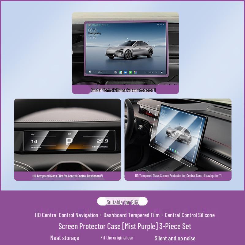 Tempered Glass for Xiaomi SU7 Central Control Screen, Display, and Dashboard - Interior Protective Film.