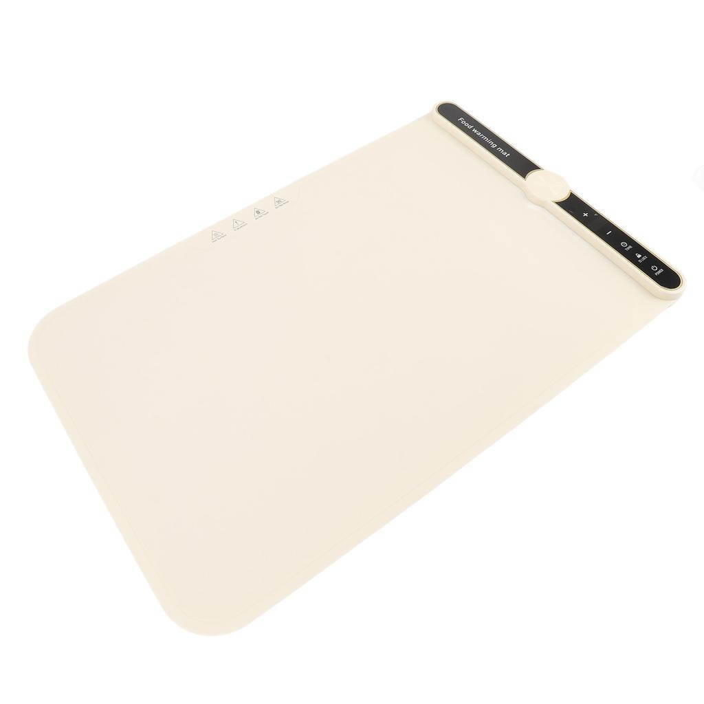 Warming Mat for Food 330W Full Surface Heat in 8s 9 Temperature Settings 6 Hours Time Child Lock Sil