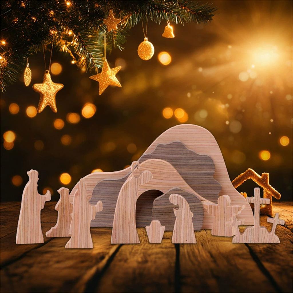 The Empty Tomb Easter Scene Cross Easter Scene Wooden Decoration Desktop Ornaments
