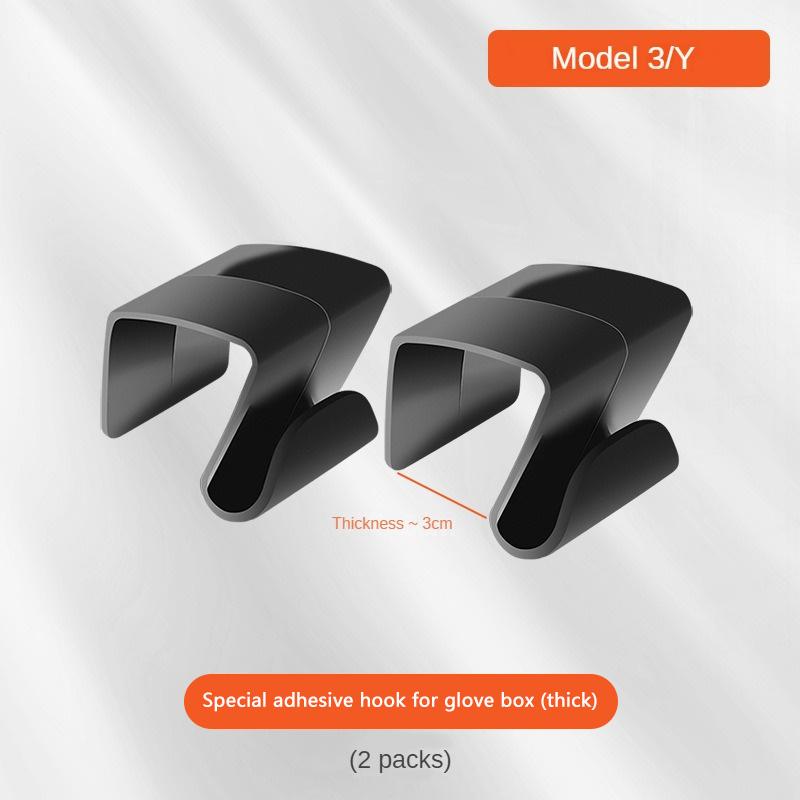 1/2 stücke Auto Hinten Stamm Haken Platz ABS Material Co-fahrer Handschuh Box Regenschirm Haken Für Tesla Model3/Y Auto Zubehör