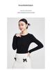 She Exhibition Women's Cotton Round Neck Long Sleeve T-shirt, 2025 Autumn/Winter Style Base Layer Top.